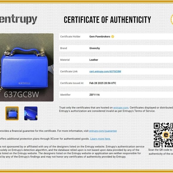 Givenchy Medium Pandora Chain Shoulder Bag - Blue/Gold - Picture 3 of 15